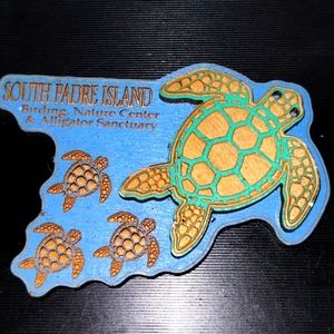South Padre Island vintage wooden magnet handmade, remember where you've…